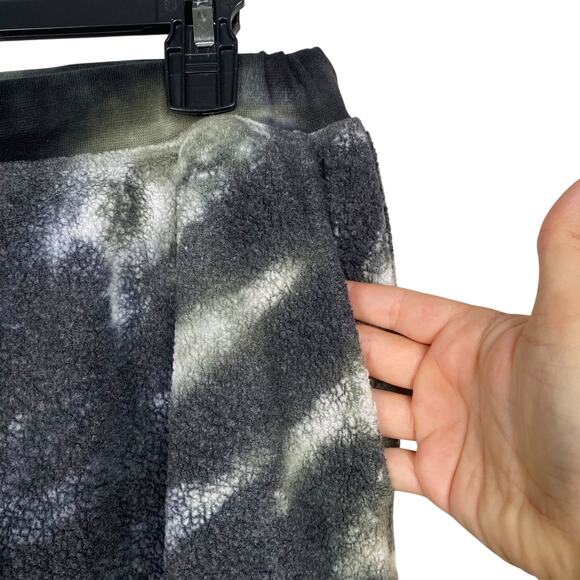 Electric & Rose Green Gray Tie Dye Swirl Textured Fleece Jogger Sweatpants SZ S - Picture 4 of 8